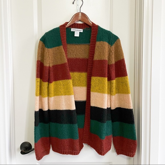 Striped Fall Cardigan Sweater - Picture 3 of 4